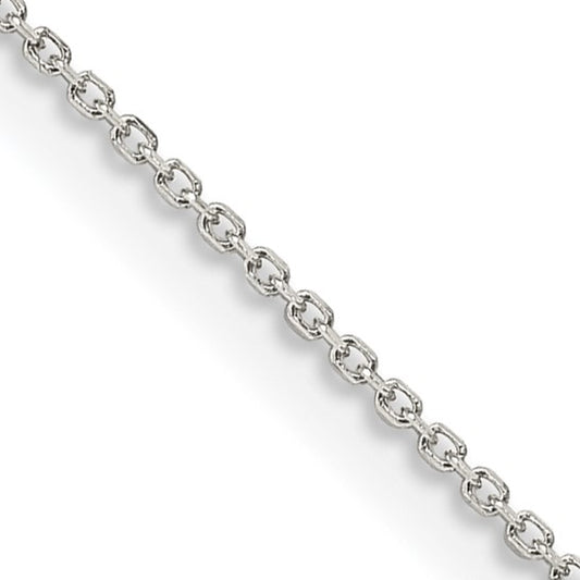 QPE64-20 Sterling Silver 1mm 8 Sided Diamond Cut Cable Chain 20" Inches Long