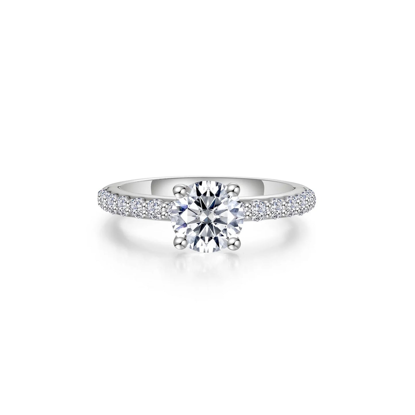 R0554CLP Lafonn Sterling Silver 1.70CTTW Lassaire Diamond Silver Angel Engagement Ring