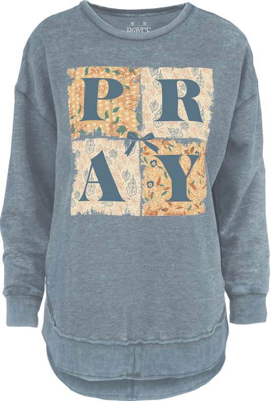 RDG635A23PRQ Royce Apparel "Quilted Pray" HiLo Fleece Bluestone 0