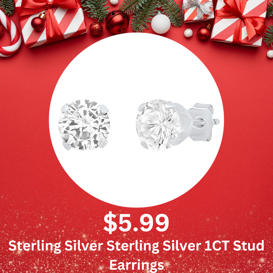 Sterling Silver 1CTTW Cubic Zirconia Earrings