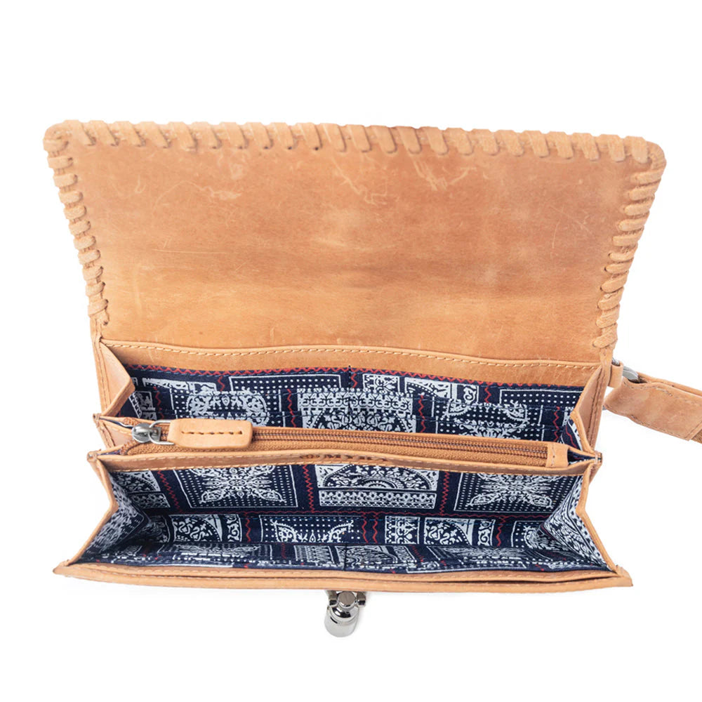 S-12779 Myra Oracle Ember Hairon Leather Wallet in Autumn Tan