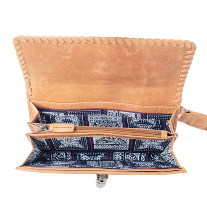 S-12779 Myra Oracle Ember Hairon Leather Wallet in Autumn Tan