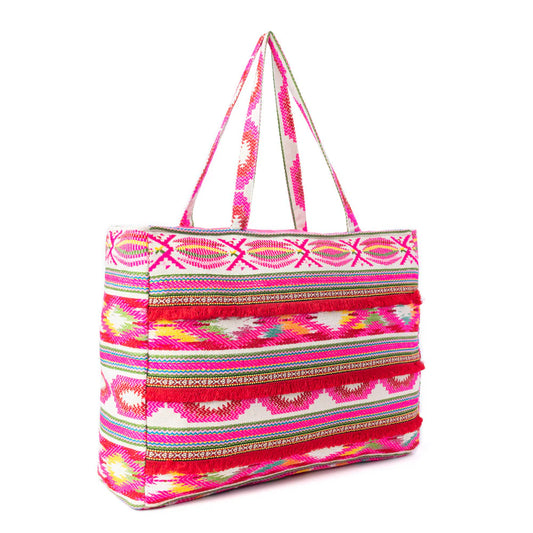 S-12958 Carnival Dawn Weekender Bag in Neon Fuchsia