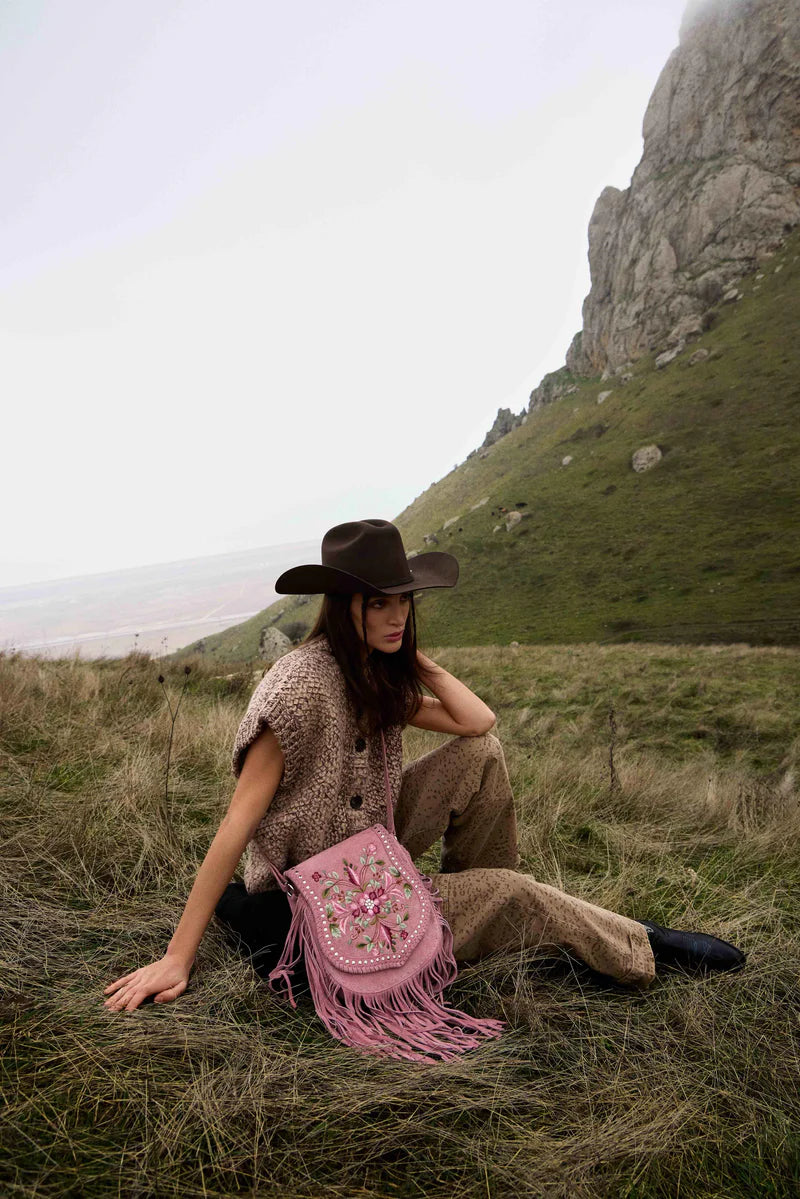 S-12997 Myra Mojave Meadow Leather Bag in Old Rose