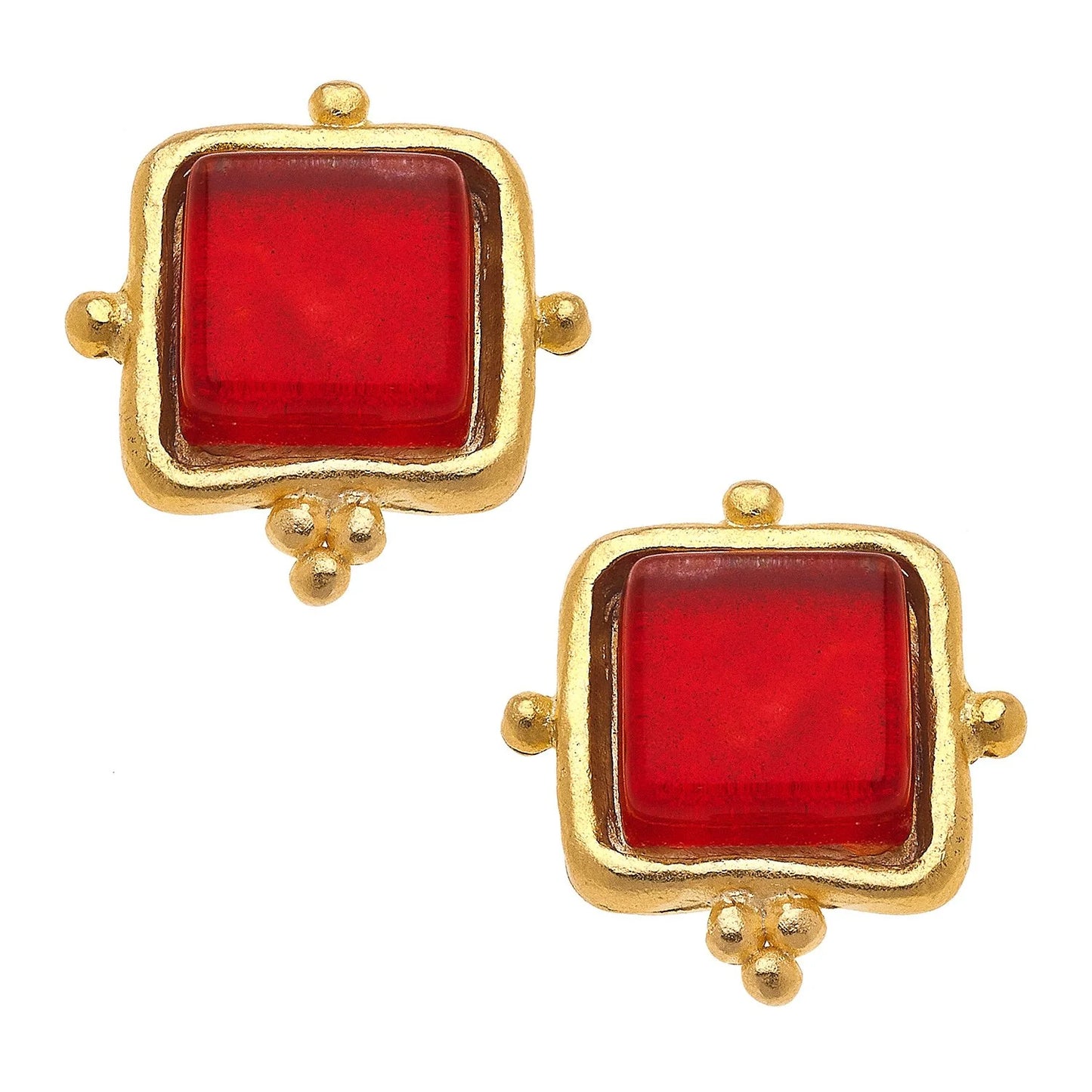 Susan Shaw Gold Plated Madeline Studs