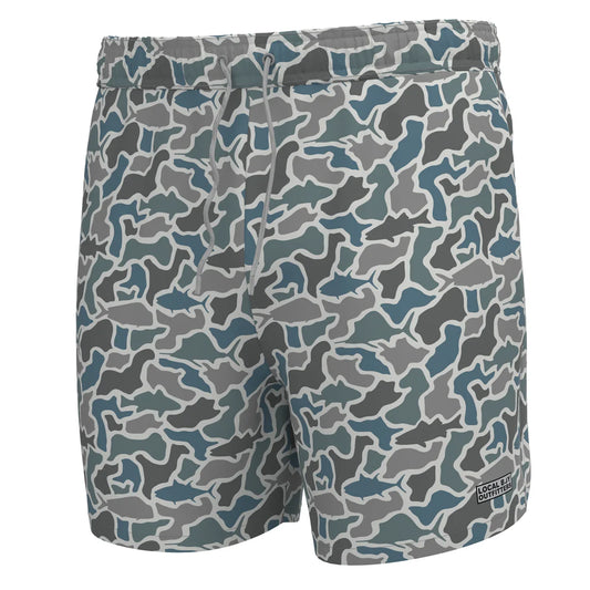 L1600021 Local Boy Bayview Swim Trunk Fish Camo