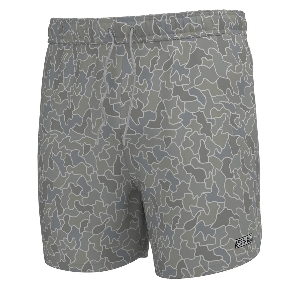L1600021 Local Boy Bayview Swim Trunk Cobblestone Gray