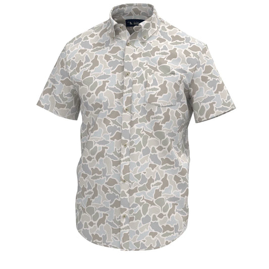 L1500050 Local Boy Low Country Button Down Shirt Saltwater Camo