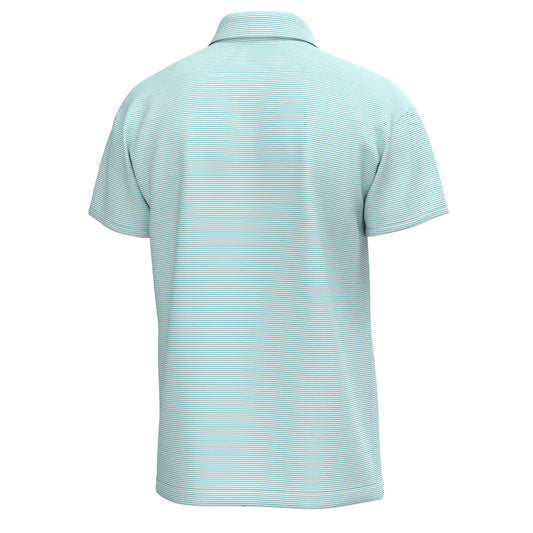 L0600003 Local Boy Youth Palms Polo Aqua/White