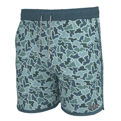 L1600020 Local Boy Wando Swim Trunks Blue Dog & Moon Camo