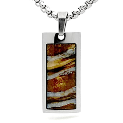SR Mammoth Tooth Rectangular Pendant 0