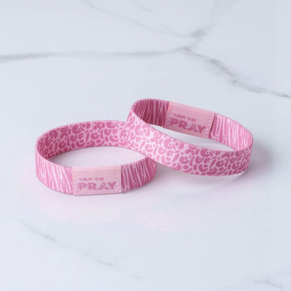 (100-388 TTP) Versible Tap To Pray Wristband – Safari Rose