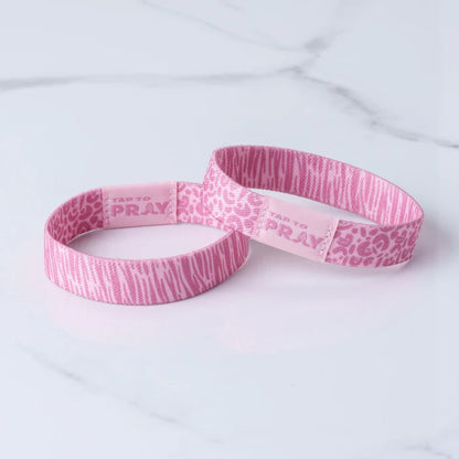 (100-388 TTP) Versible Tap To Pray Wristband – Safari Rose