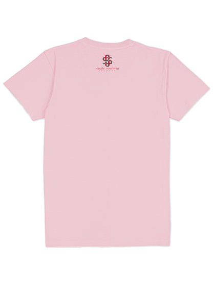 SS-NUTS-PEONY Simply Southern Women's Y'all Are Nuts T-shirt Peony 0