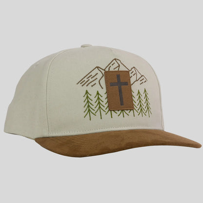 SWC5402 Kerusso Men's Cap Faux Suede Cross Patch 0