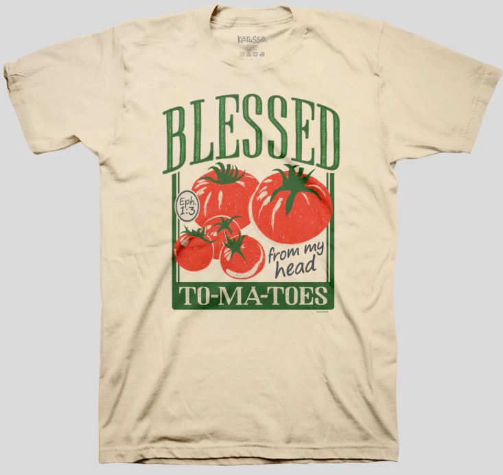 APT5265 Kerusso Blessed To-Ma-Toes Short Sleeve T-shirt Natural