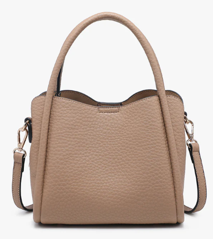 M2533-DKH Jen & Co Ruby 3-Compartment Satchel Dark Khaki