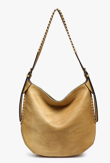 M2802-MD Jen & Co Madelyn Whipstitch Hobo Mustard