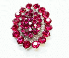 0640 Red Stone Brooch
