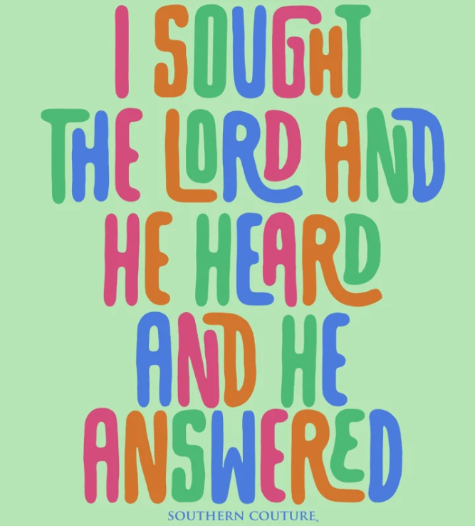 SC1629MG Southern Couture I Sought the Lord Tee Mint Green 0