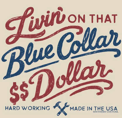 SC1640NA Southern Couture Blue Collar Dollar Tee Natural 0