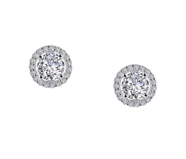 E0328CLP00 Lafonn Sterling Silver 1.3 CTW Halo Stud Earrings 0