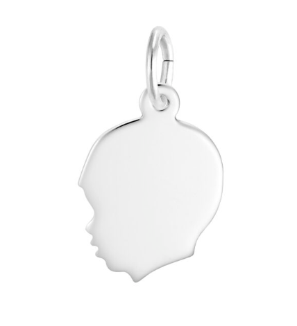 2497 Rembrandt Flat Young Boy's Head Charm 0