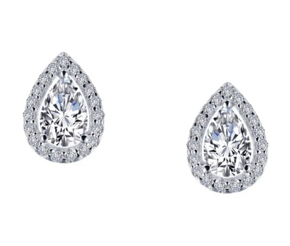 E0330CLP Lafonn Sterling Silver 1.16CTW Lassaire Pear Studs 0