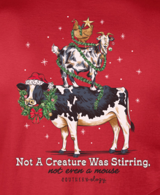 Barnyardchristmas-LS Southernology Barnyard Christmas Long Sleeved T-Shirt 0