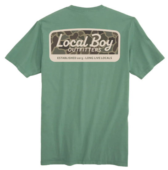 L1000787 Local Boy Brush Camo Mark T-Shirt Light Green 0