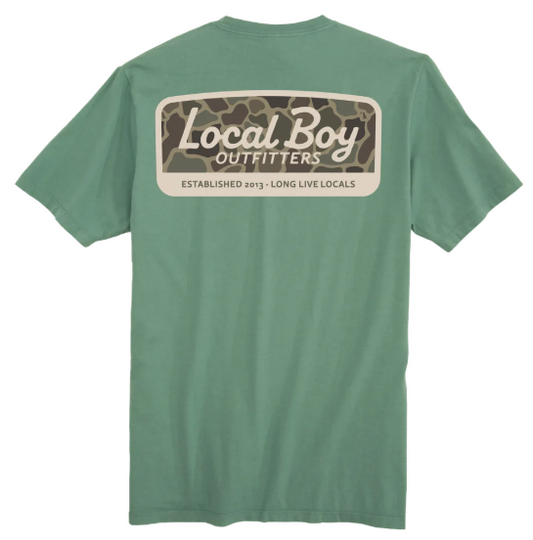 L1000787 Local Boy Brush Camo Mark T-Shirt Light Green 0