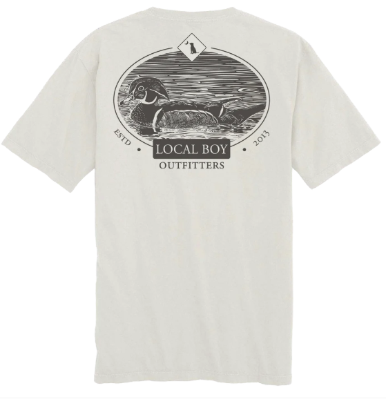 L1000814 Local Boy Wood Cut T-shirt White Silver 0