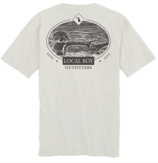 L1000814 Local Boy Wood Cut T-shirt White Silver 0