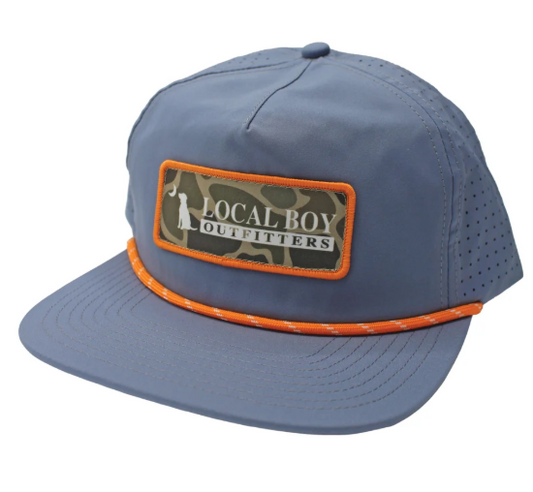 L3000825 Local Boy Brush Logo Patch Perforated Low-Profile Rope Hat Light Slate 0