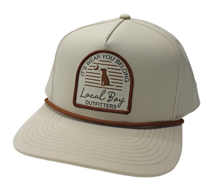 L0500052 Local Boy Youth Horizon Arch High-Crown Rope Hat Light Khaki 0