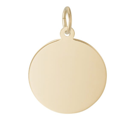 4600-00 Rembrandt Charms Gold Plated Sterling Silver Small Disc