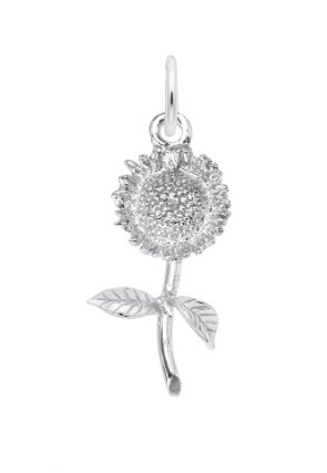 1980 Rembrandt Sterling Silver Small Sunflower Charm 0