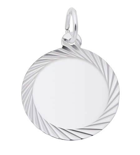 7908 Rembrandt Sterling Silver Faceted Round Disc 0