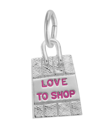 8425 Rembrandt Sterling Silver Shopping Bag Charm 0