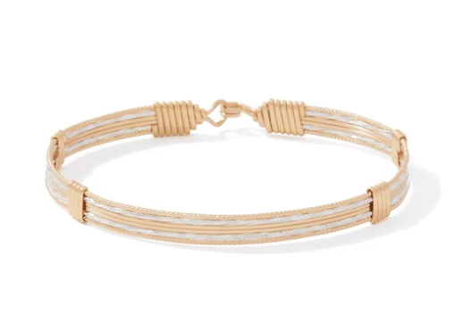 B531TT Ronaldo Jewelry Serendipity 14K Gold Artist Wire and Sterling Silver Bracelet 0