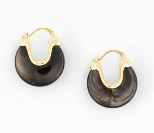 79770 Michelle McDowell Mabel Gray Gold Tone Earrings 0