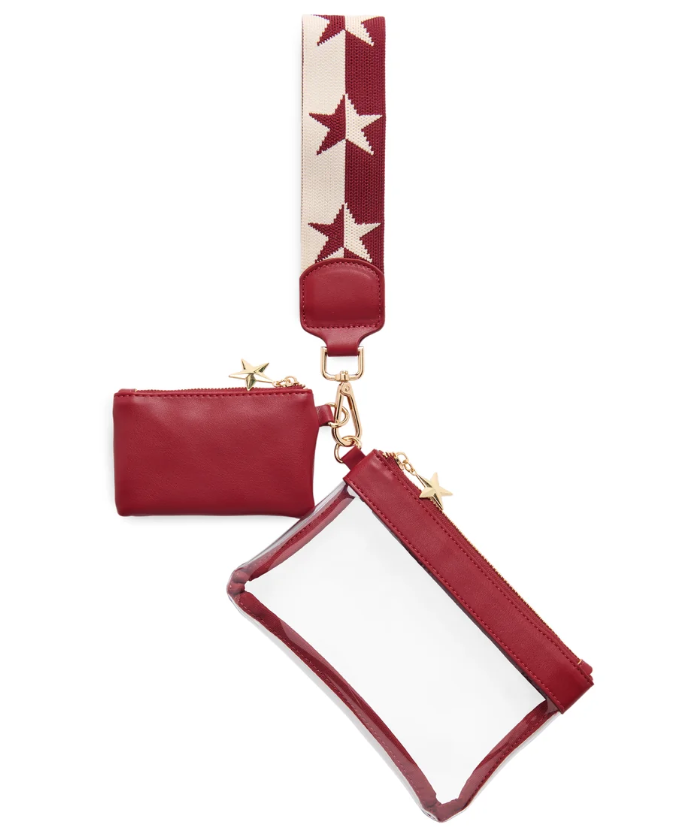02-07-039MAR Shrialeah Spectator Wristlet Maroon 0