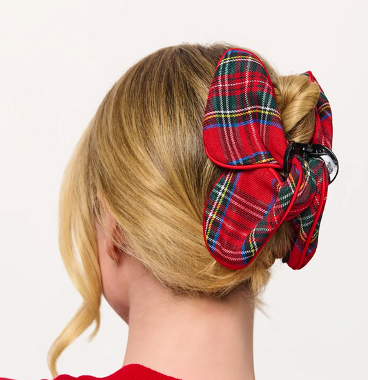 12-BW-194RE Shiraleah Plaid Claw Clip 0