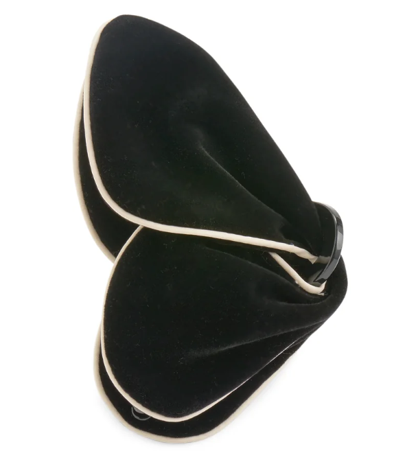 12-BW-195BLK Shiraleah Velvet Claw Clip Black 0