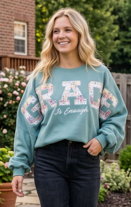 RDG65999FGX Royce Brand Flannigan Grace Sweatshirt Mist 0