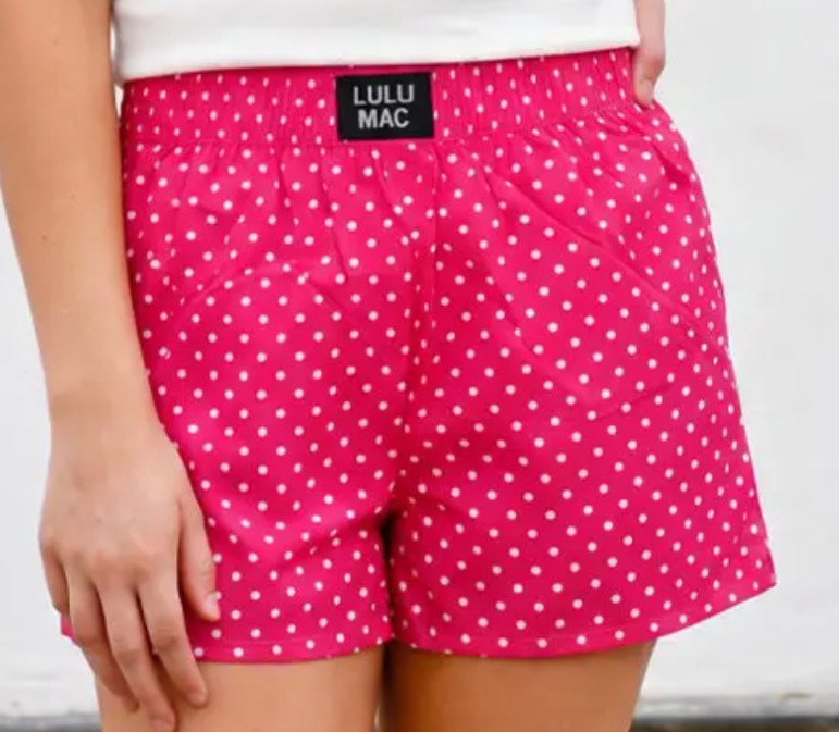 BXMPD LuLu Mac Mini Polka Dot Boxers Hot Pink 0