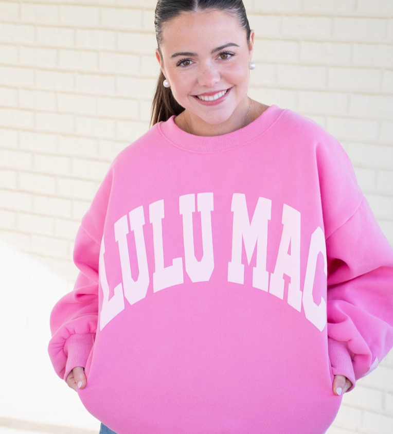 LM-SW-1007 LuLu Mac Pink/Light Pink Puff Sweatshirt 0