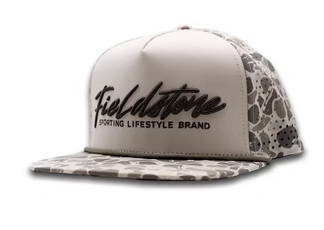 RH-226 Fieldstone Script Logo Marsh Camo Performance Rope Hat 0