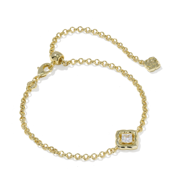 9608805662 Kendra Scott Mallory Crystal Delicate Bracelet Gold Tone 0