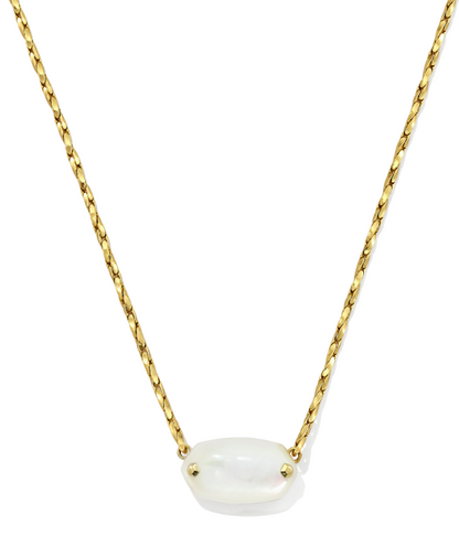 9608805637 Kendra Scott Elisa Riveted Pendant Necklace Gold Tone Ivory Mother of Pearl 0